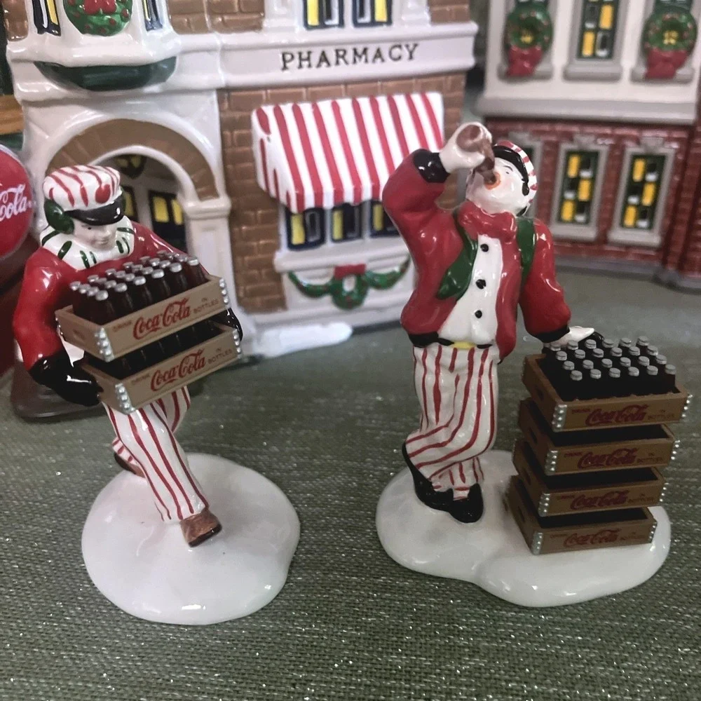 Dept 56 Snow Village COCA COLA Bundle~Plant, Drugstore, Delivery Truck & Men ***